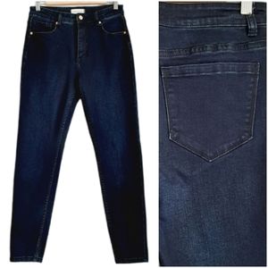 🍒 Caposhie High Rise Skinny Stretch Dark Blue Jeans Sz 27